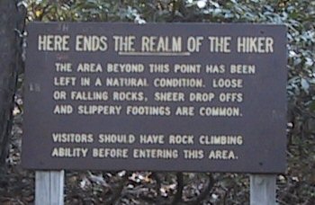 Climber sign